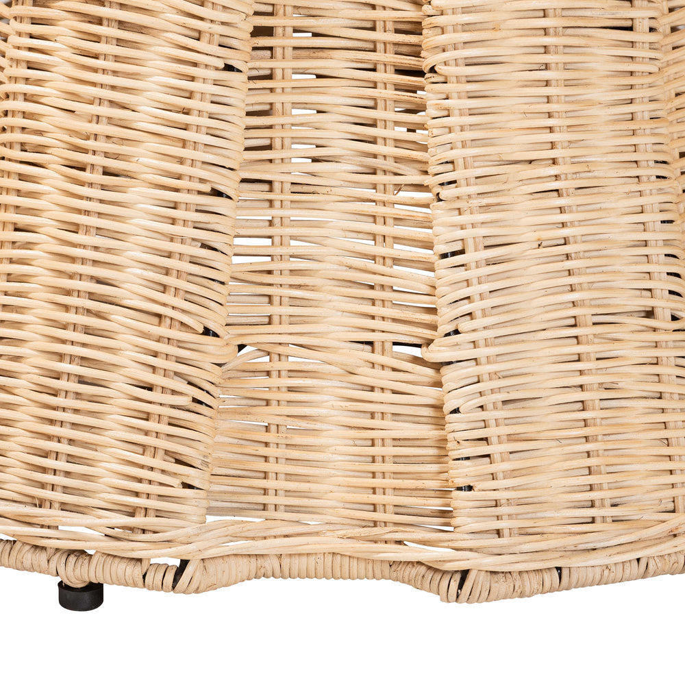 bali & pari - Ying Ottoman in Natural Brown - Ying-Small-Natural/Rattan-Cushion-Ottoman view 3