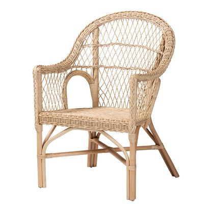 bali & pari - Zaira Arm Chair in Natural - Zaira-Version2-Rattan-AC view 1