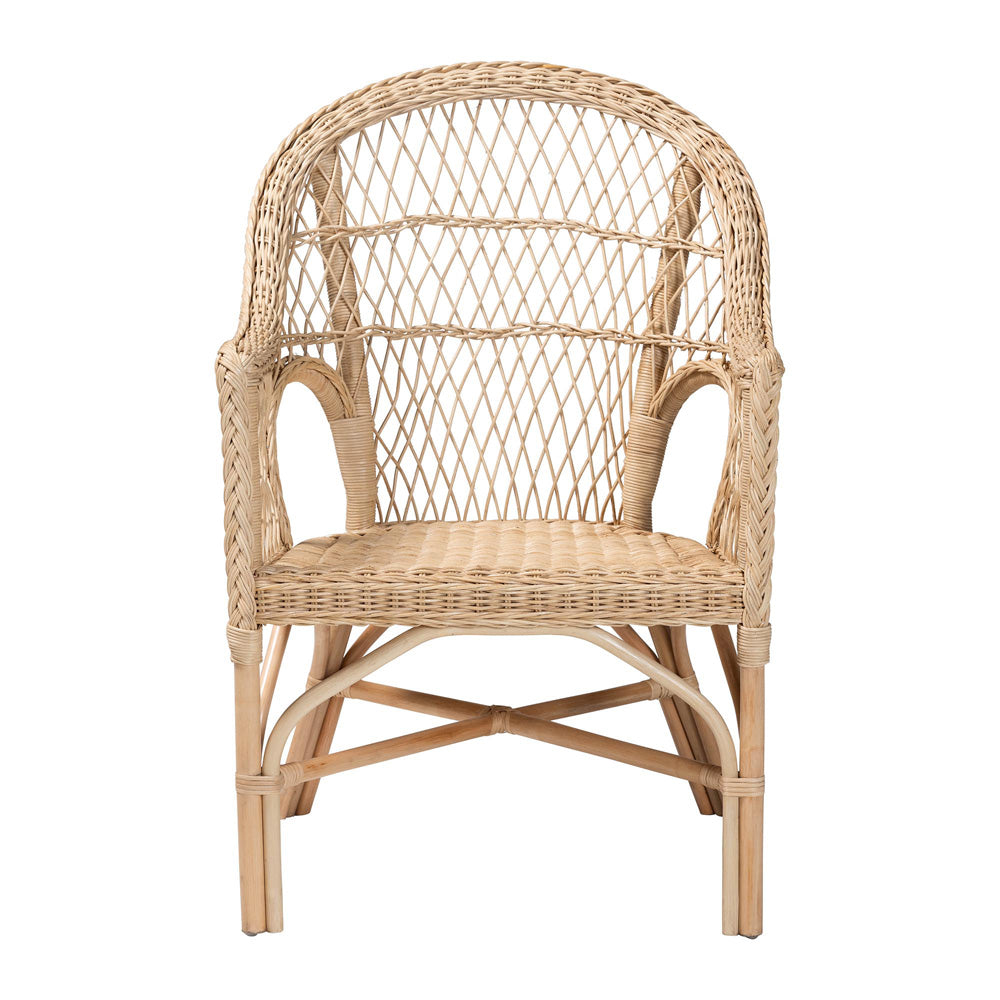 bali & pari - Zaira Arm Chair in Natural - Zaira-Version2-Rattan-AC view 2