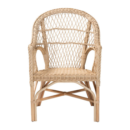 bali & pari - Zaira Arm Chair in Natural - Zaira-Version2-Rattan-AC view 2