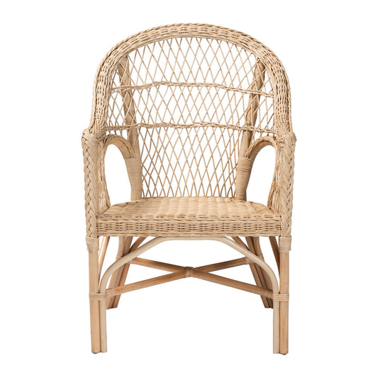 bali & pari - Zaira Arm Chair in Natural - Zaira-Version2-Rattan-AC view 2