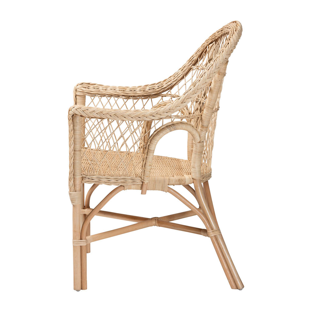 bali & pari - Zaira Arm Chair in Natural - Zaira-Version2-Rattan-AC view 3