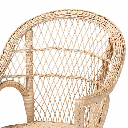 bali & pari - Zaira Arm Chair in Natural - Zaira-Version2-Rattan-AC view 5