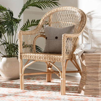 bali & pari - Zaira Arm Chair in Natural - Zaira-Version2-Rattan-AC view 8