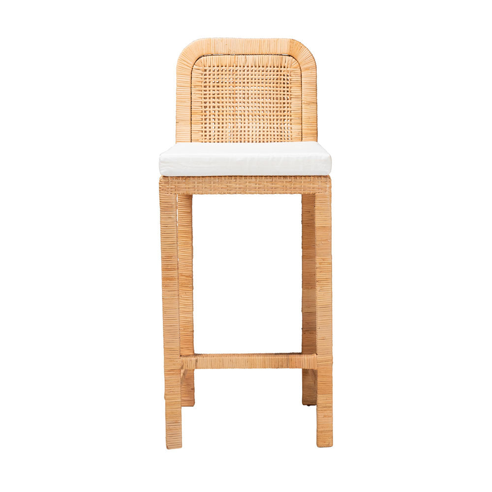 bali & pari - Zariah Bar Stool in White/Natural Brown - WS15-Mahogany-BS view 2