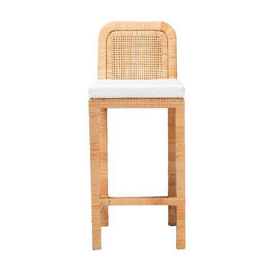 bali & pari - Zariah Bar Stool in White/Natural Brown - WS15-Mahogany-BS view 2