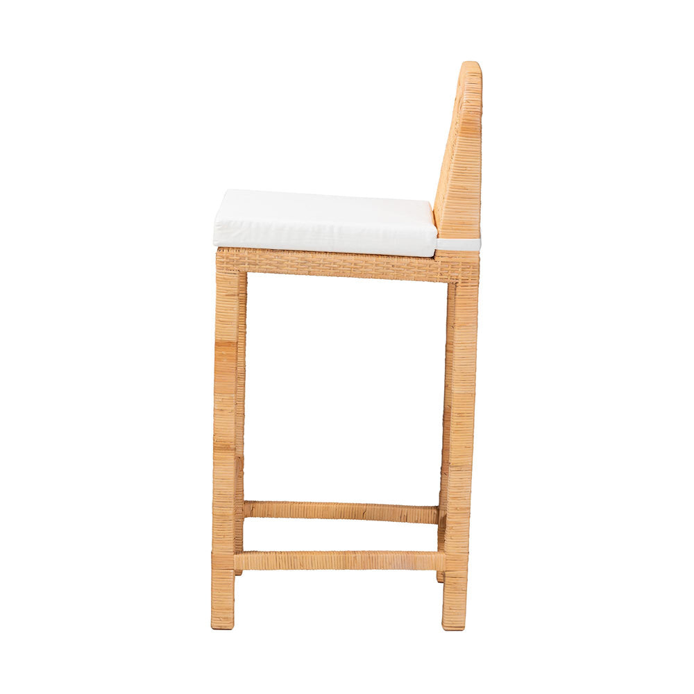 bali & pari - Zariah Bar Stool in White/Natural Brown - WS15-Mahogany-BS view 3