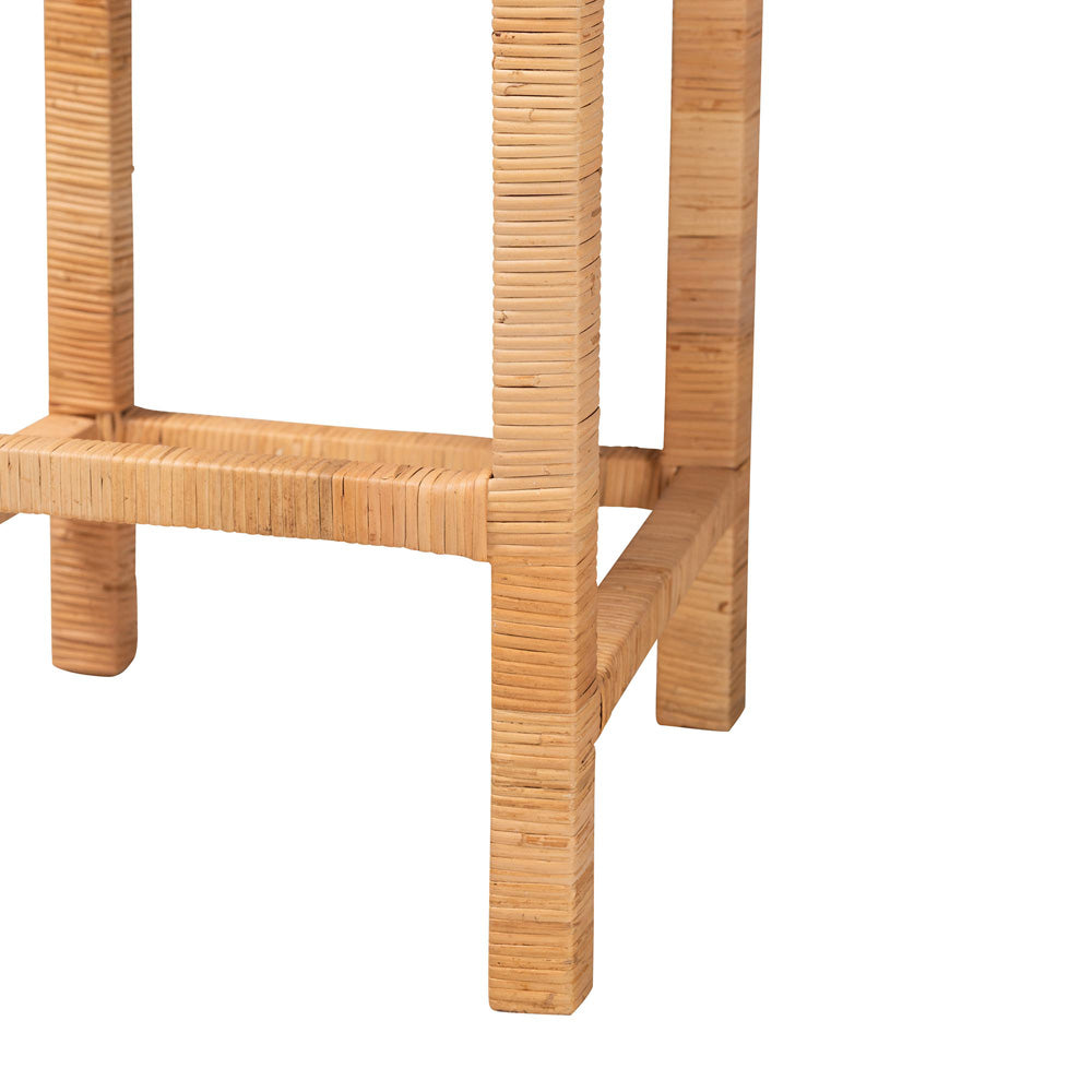 bali & pari - Zariah Bar Stool in White/Natural Brown - WS15-Mahogany-BS view 6