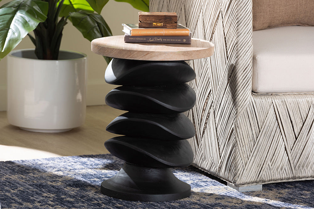 bali & pari - Ziva End Table - J2630-2PCDT-Blk/Cream Wood-Blk Wood-ET view 5