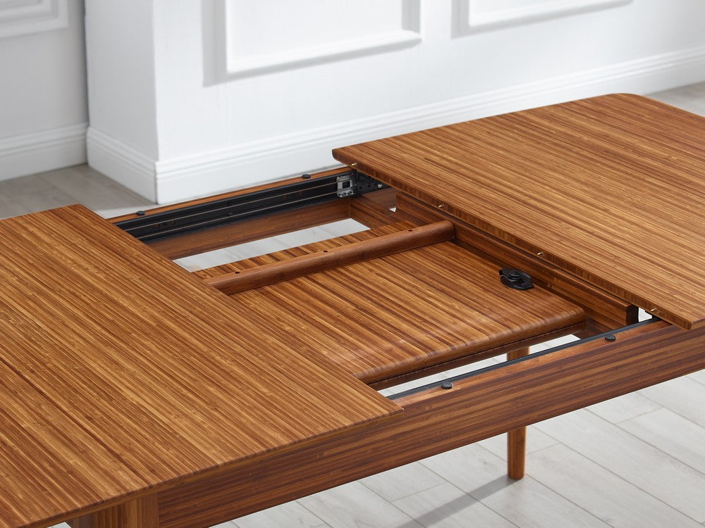 Bamax - Bergen Mid-Century Modern Expandable Bamboo Extendable Dining Table 78" - 110"  - BGN002CP view 5