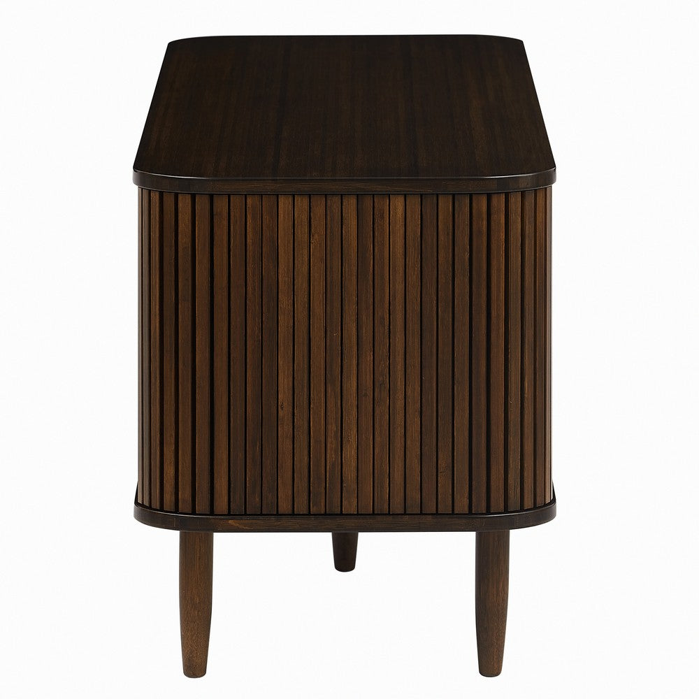 Bamax - Carson Console Table / Retractable Door Sideboard, Coffee - CAR001CE view 4