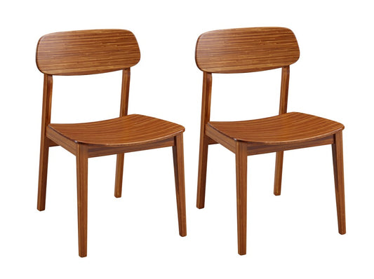 Bamax - Dylan Bamboo Dining Chair Set of 2 in Amber Finish - DLN023CP view 1