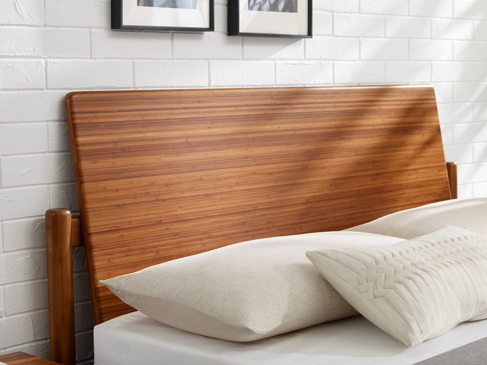 Bamax - Hartley Solid Bamboo Queen Platform Bed in Amber Finish Bed with Slats Included - HTY001CP view 6