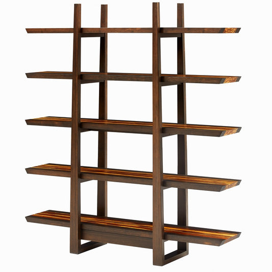 Bamax - Kendall Sideboard Coffee with Cinnamon Bengal Stripe Inlay - KNL013CFCB view 1
