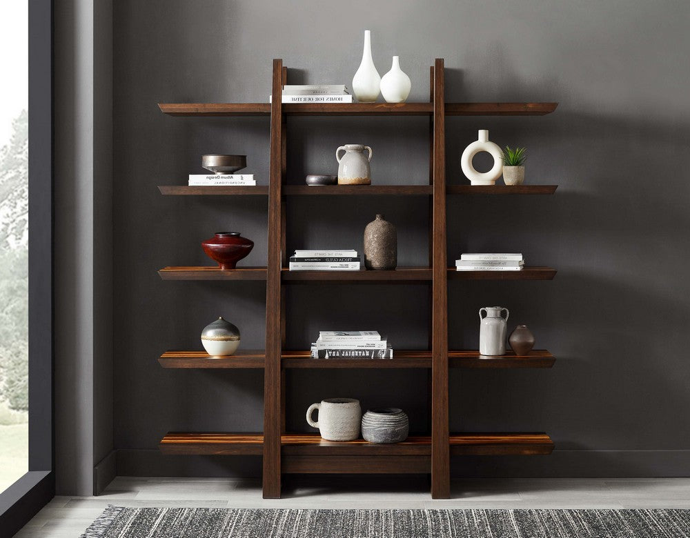 Bamax - Kendall Sideboard Coffee with Cinnamon Bengal Stripe Inlay - KNL013CFCB view 4
