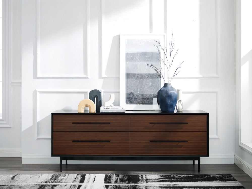 Bamax - Landon 4 Drawer Double Dresser, Crimson - LDN006CR view 9