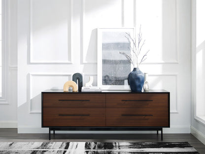 Bamax - Landon 4 Drawer Double Dresser, Crimson - LDN006CR view 9
