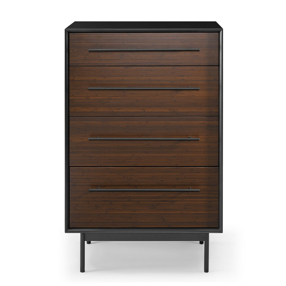Bamax - Landon 4 Drawer High Chest, Crimson - LDN005CR view 2