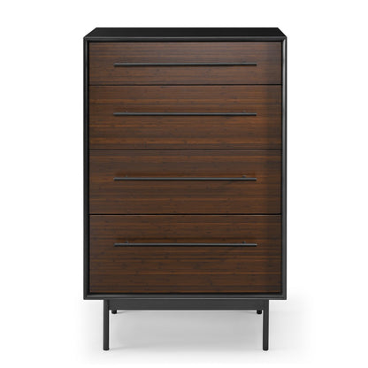 Bamax - Landon 4 Drawer High Chest, Crimson - LDN005CR view 2