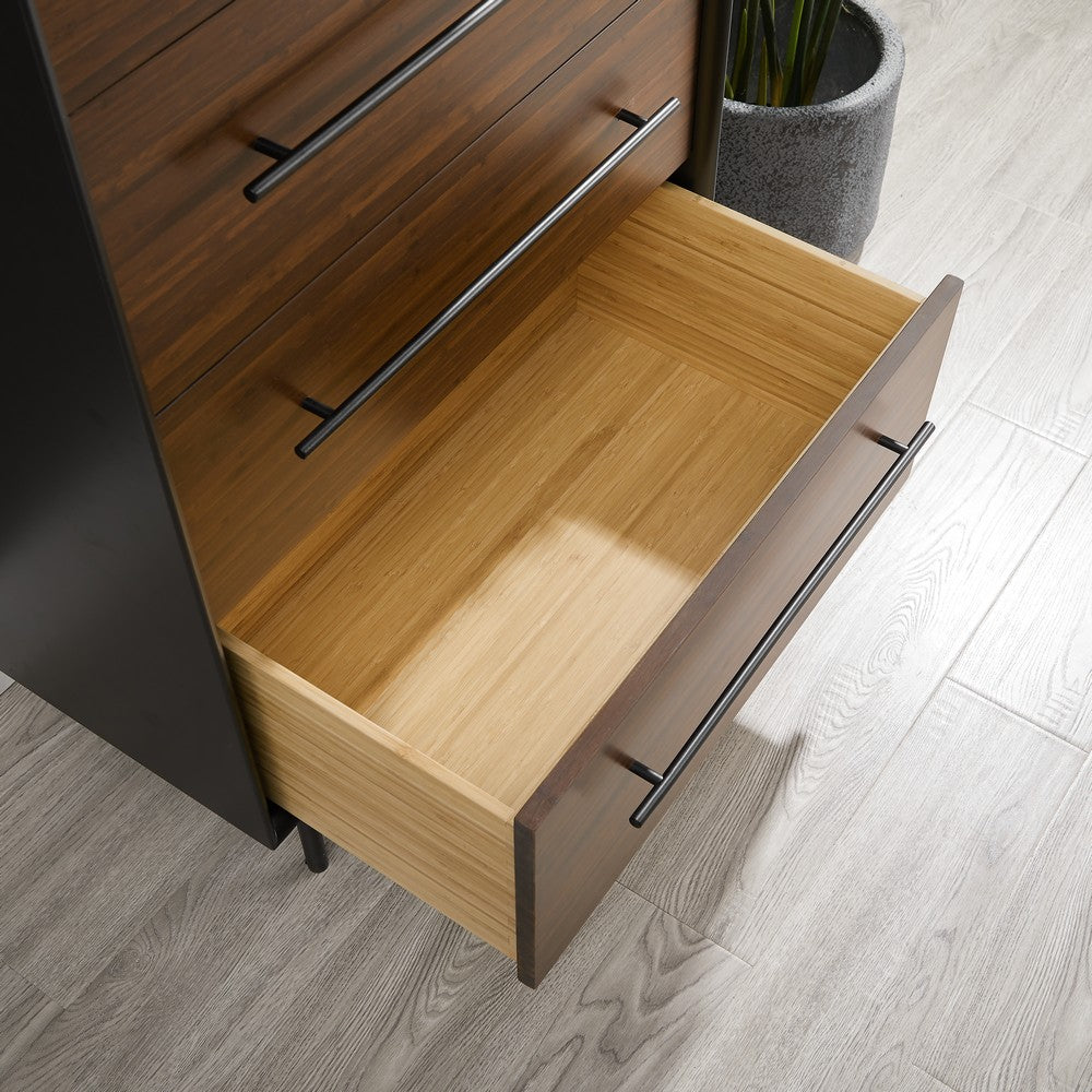 Bamax - Landon 4 Drawer High Chest, Crimson - LDN005CR view 4