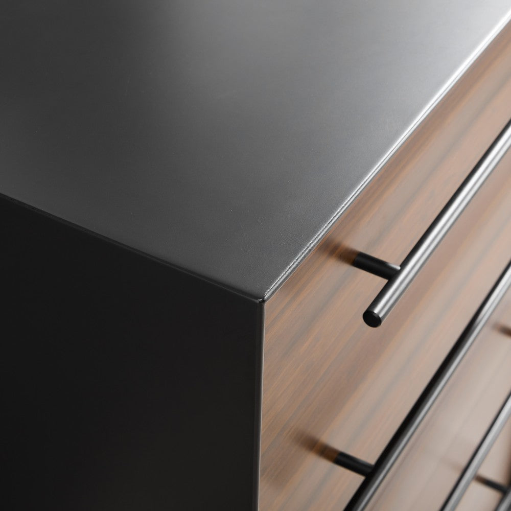 Bamax - Landon 4 Drawer High Chest, Crimson - LDN005CR view 7