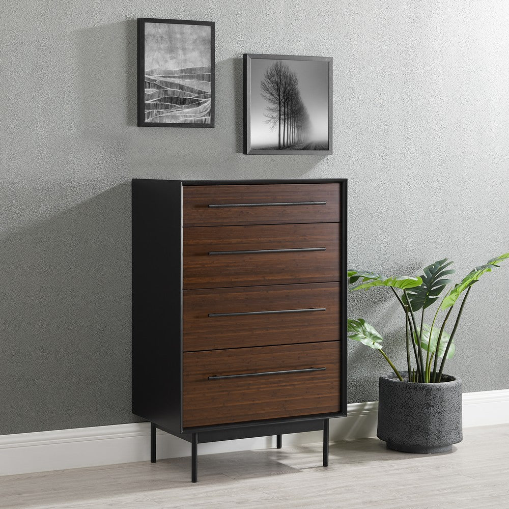 Bamax - Landon 4 Drawer High Chest, Crimson - LDN005CR view 8