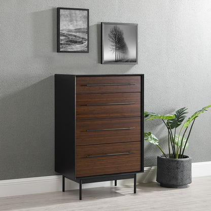 Bamax - Landon 4 Drawer High Chest, Crimson - LDN005CR view 8