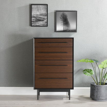 Bamax - Landon 4 Drawer High Chest, Crimson - LDN005CR view 9