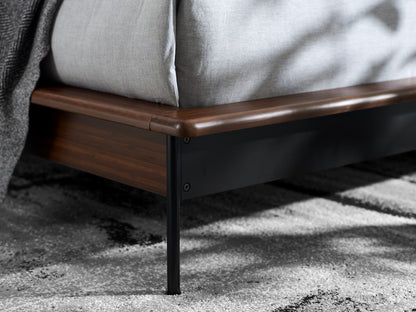 Bamax - Landon King Platform Bed with Fabric, Crimson - LDN002CR view 7