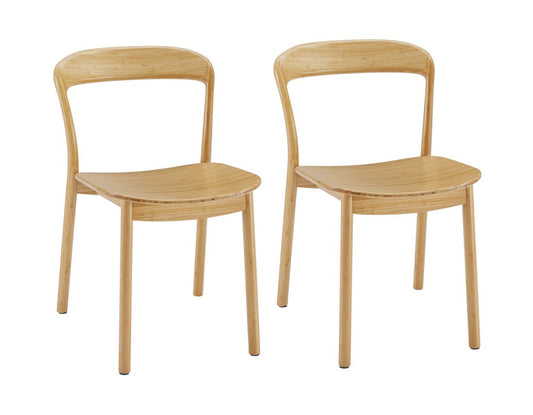 Bamax - Layla Solid Bamboo Dining Chairs Set of 2 - LYA004SD view 1