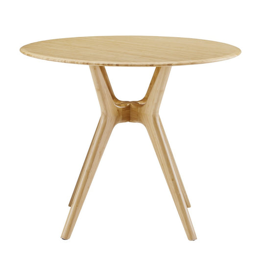 Bamax - Lily Round Dining Table  Solid Moso Bamboo 36 in Wheat Finish - LLY097SD view 2