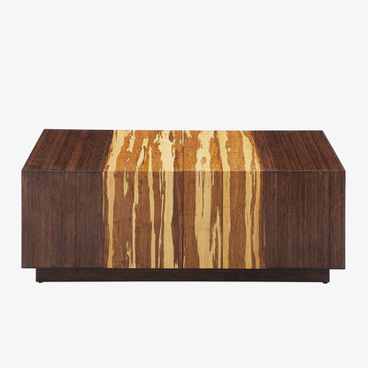 Bamax - Sarah 40 Mid-Century Modern Coffee Table with Hidden Storage in Exotic Tiger Finish - SRH015BG view 2