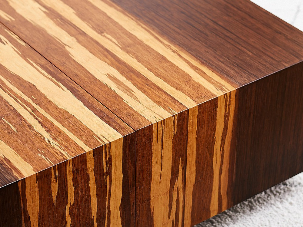 Bamax - Sarah 40 Mid-Century Modern Coffee Table with Hidden Storage in Exotic Tiger Finish - SRH015BG view 6