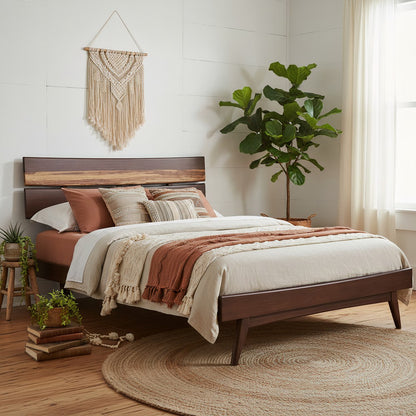 Bamax - Sarah King Platform Bed, Burgundy  - SRH002BG view 7
