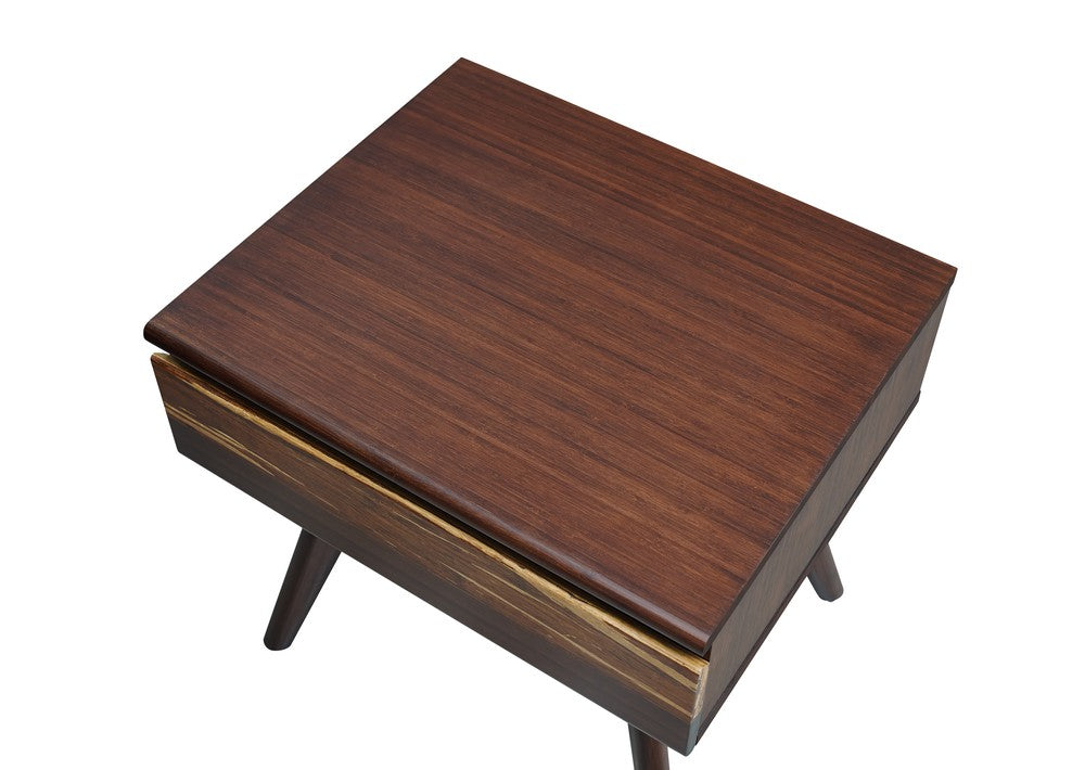Bamax - Sarah Nightstand, Burgundy - SRH003BG view 4
