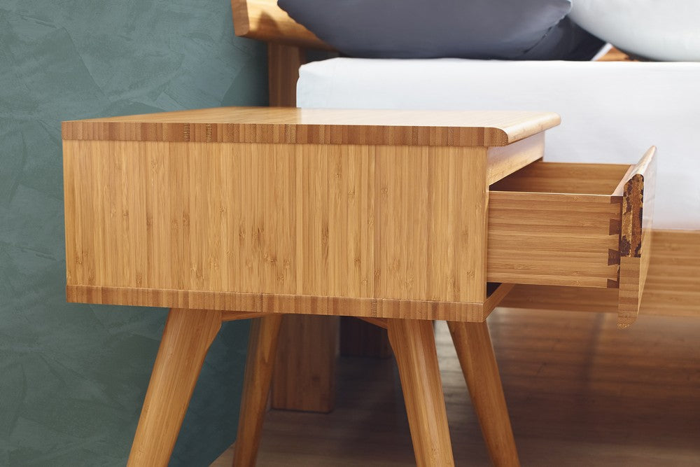 Bamax - Sarah Solid Bamboo Nightstand with Drawer - SRH003GD view 9