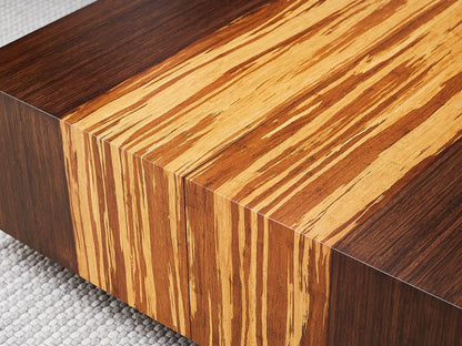 Bamax - Sarah Solid Bamboo Square Coffee Table with Hidden Storage - SRH014BG view 5