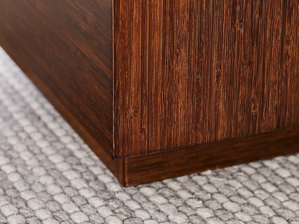 Bamax - Sarah Solid Bamboo Square Coffee Table with Hidden Storage - SRH014BG view 6