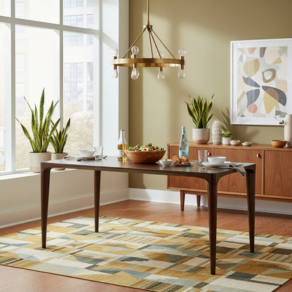 Bamax - Solene 72 Mid-Century Modern Dining Table in Black Walnut - SNE001CE view 4