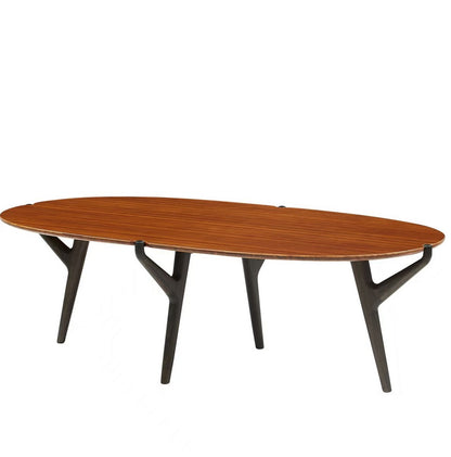 Bamax - Trinity Mid-Century Modern Bamboo Coffee Table  Oval Amber Finish - TRY002CP view 1