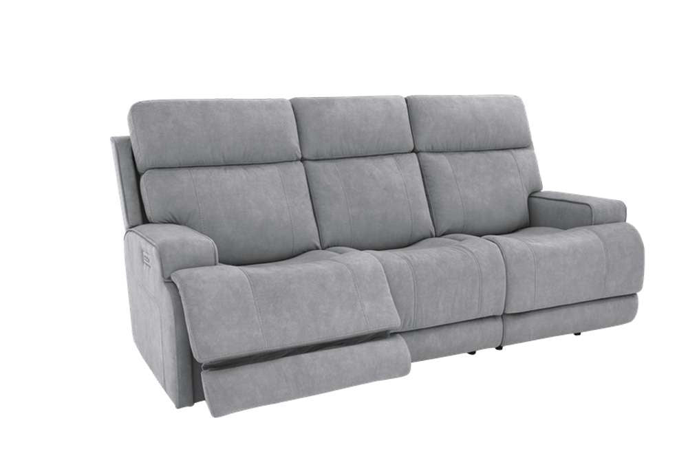 BarcaLounger - Ashbee Zero Gravity Sofa w/Power Recline, Power Head Rests & Footrest Ext in Arula Dolphin - 39PH1316214146 view 1