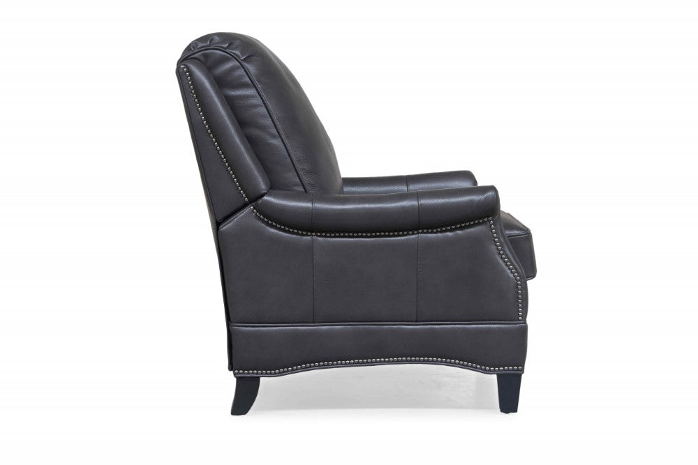 BarcaLounger - Ashebrooke Recliner Wrenn Gray Leather - 73056549492 veiw 3