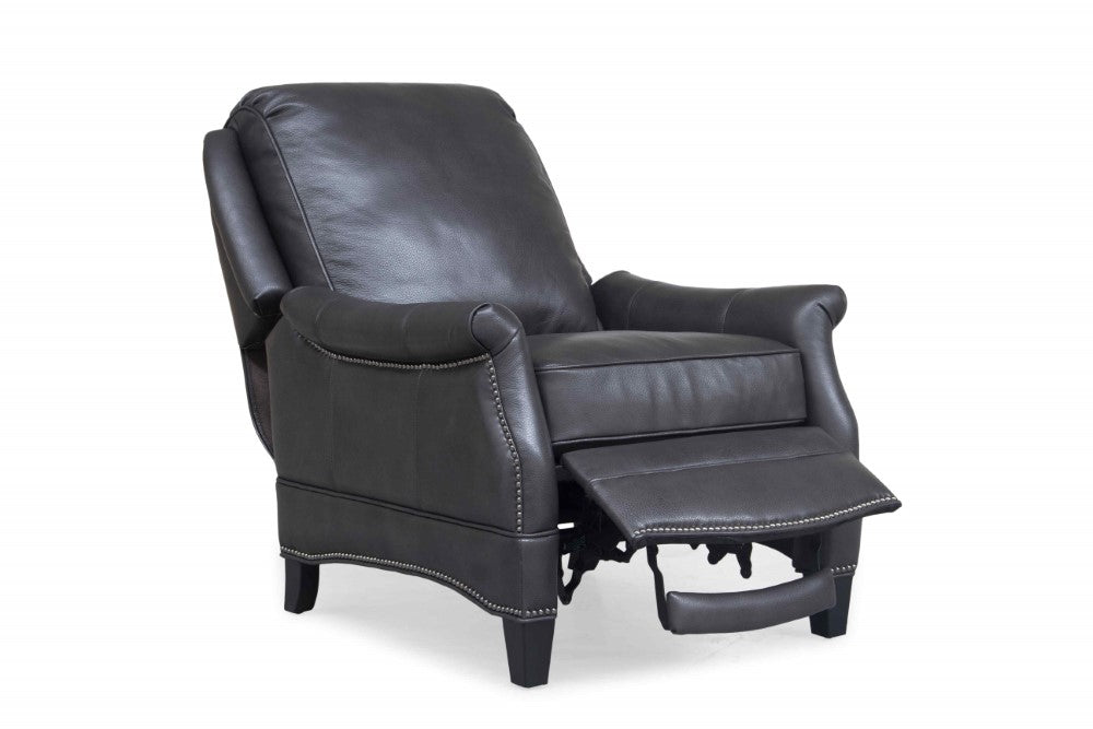 BarcaLounger - Ashebrooke Recliner Wrenn Gray Leather - 73056549492 veiw 4