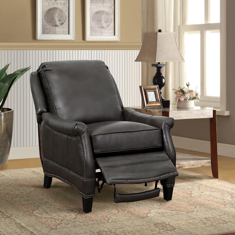 BarcaLounger - Ashebrooke Recliner Wrenn Gray Leather - 73056549492 veiw 5
