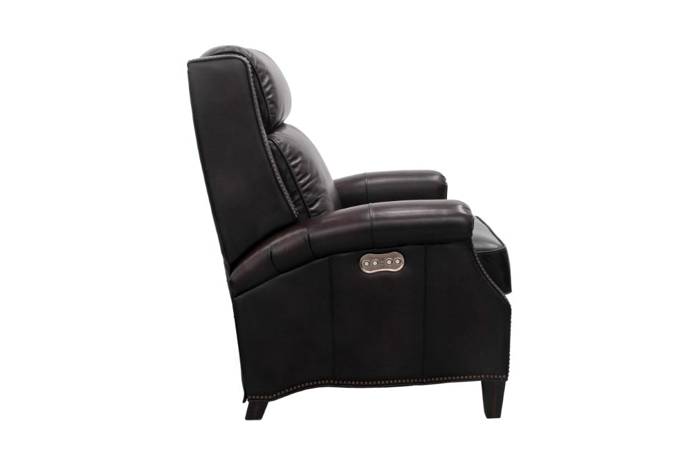 BarcaLounger - Barrett Power Recliner with Power Headrest Stetson Coffee Leather - 9PH3286540741 veiw 5