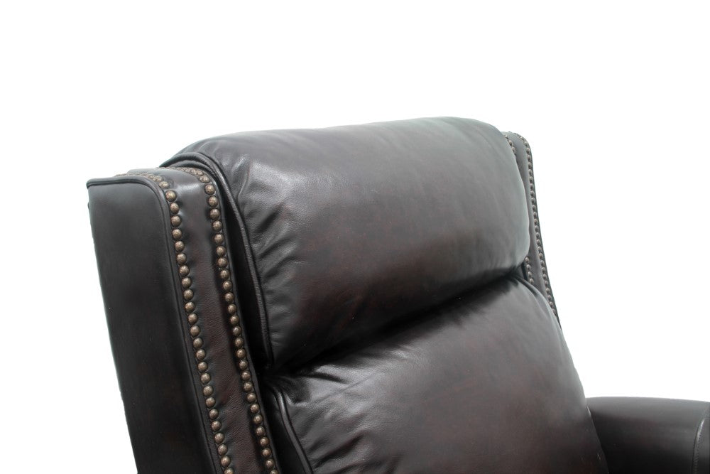 BarcaLounger - Barrett Power Recliner with Power Headrest Stetson Coffee Leather - 9PH3286540741 veiw 7