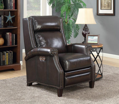 BarcaLounger - Barrett Power Recliner with Power Headrest Stetson Coffee Leather - 9PH3286540741 view 9