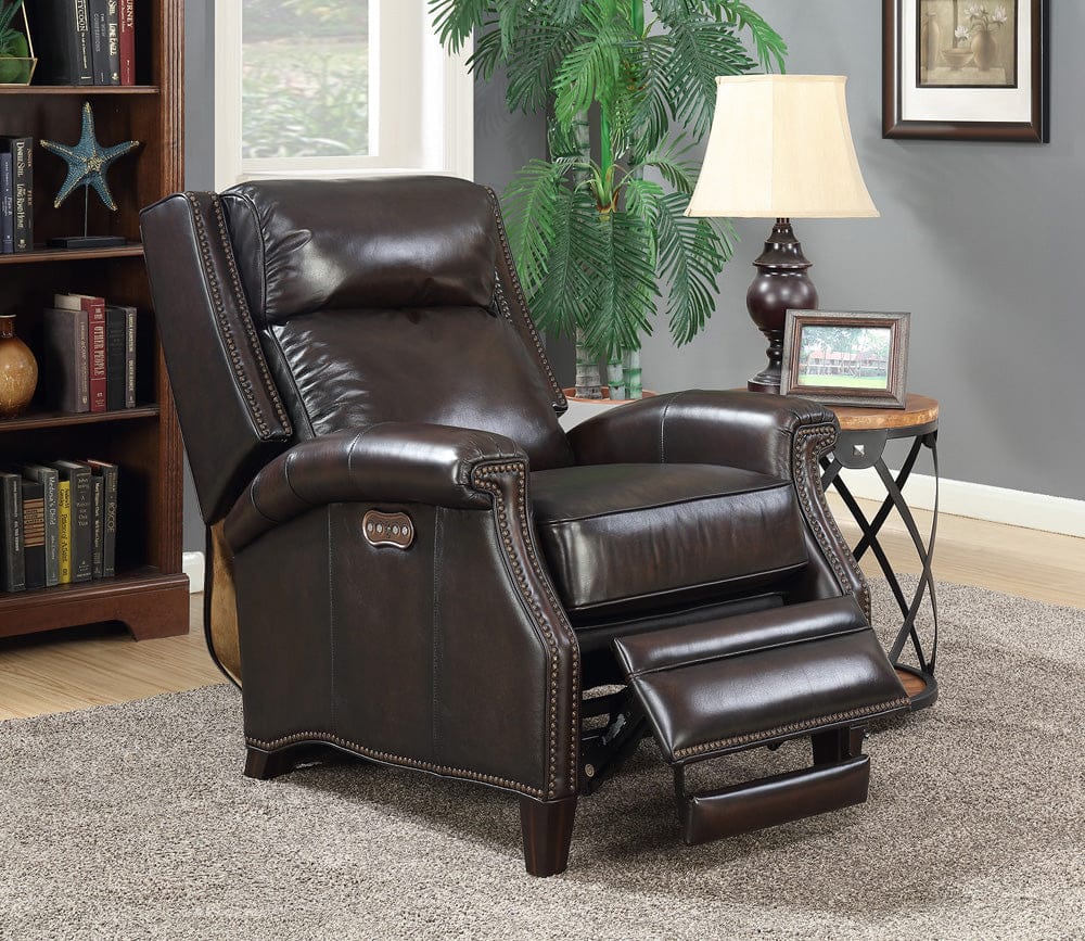 BarcaLounger - Barrett Power Recliner with Power Headrest Stetson Coffee Leather - 9PH3286540741 view 10