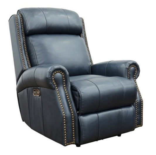 BarcaLounger - Blair Big & Tall Power Recliner with Power Head Rest Shoreham Blue Leather - 9PH3354570047 view 1