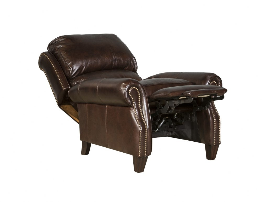 BarcaLounger - Churchill Recliner Double Fudge Leather - 74440540441 veiw 4